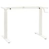 vidaXL Manual Height Adjustable Standing Desk Frame Hand Crank White Base