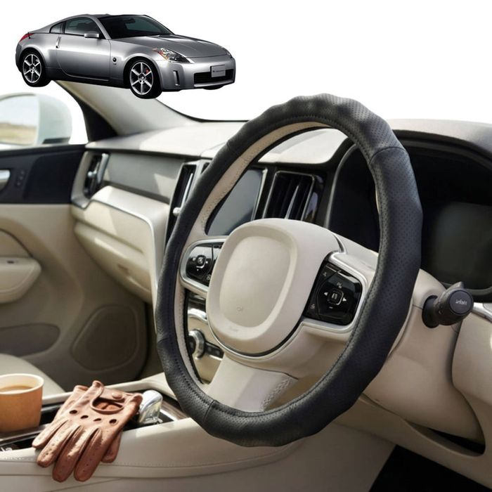 Australian Goose Steering Wheel Cover for Nissan 350Z 2002 - 2008 (Z33) Circle Black