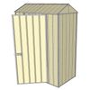Build-a-Shed 0.8 x 1.5 x 2.1m Gable Single Hinged Side Door Shed - Cream