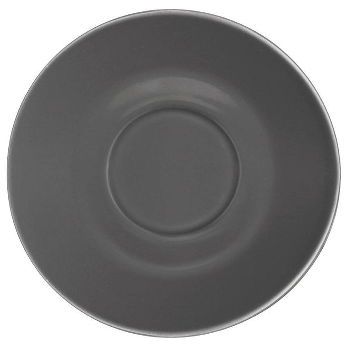 Olympia Cafe Saucer Charcoal 158mm 12 Pack Fits Gk075 Gk078 Tableware Catering