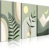 3pcs Abstract Sage Green Boho Art Print 100% Australian Made 3 x 40x60cm  (Stretched)
