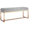 vidaXL Bench Grey Velvet Bedroom Entryway Living Room Hall Seating Furniture