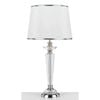 Telbix Diana Modern Table Desk Lamp Light Metal Fabric Acrylic Clear Chrome White