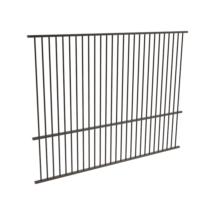 ProtectorAl 1201 - 2399 x 1800mm Black Aluminium Flat Top Pool Fence Panel With Mid Rail