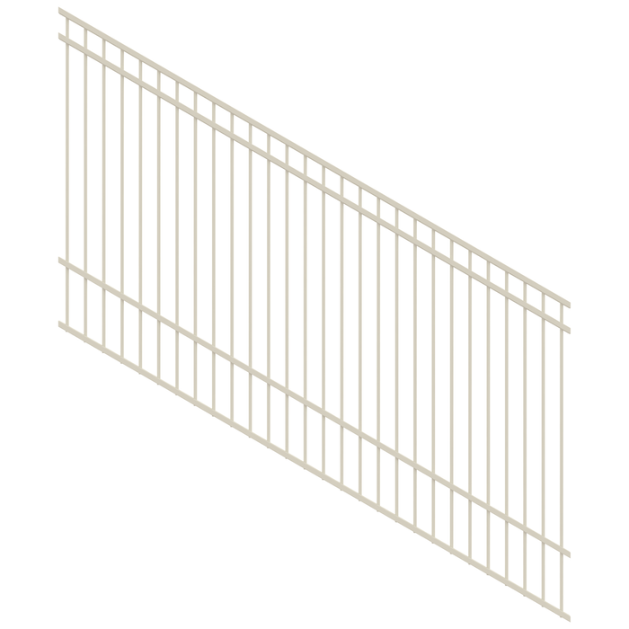ProtectorAl 1201-2400W x 1200H Surfmist DTR All Up Pool Fence Panel Raked 16-30º