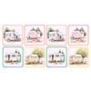 2x 4pc Splosh Caravan Waterproof Coaster Set 10cm Drink Mat Pad Square