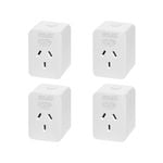 Arlec White Grid Connect Smart Plug in Socket with Energy Meter - 4 Pack