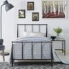 Istyle Kathy Double Bed Frame Metal Grey Black