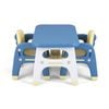 Costway 3pcs Kids Table & 2 Chairs Set Playing Activity Furniture - Blue