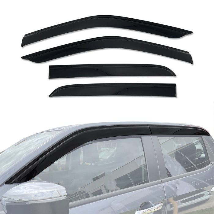 AUSGO Injection Weather Shields for Mazda BT-50 BT50 TF Series Dual Cab 2020-Onwards Weathershields Window Visors Wind Deflector