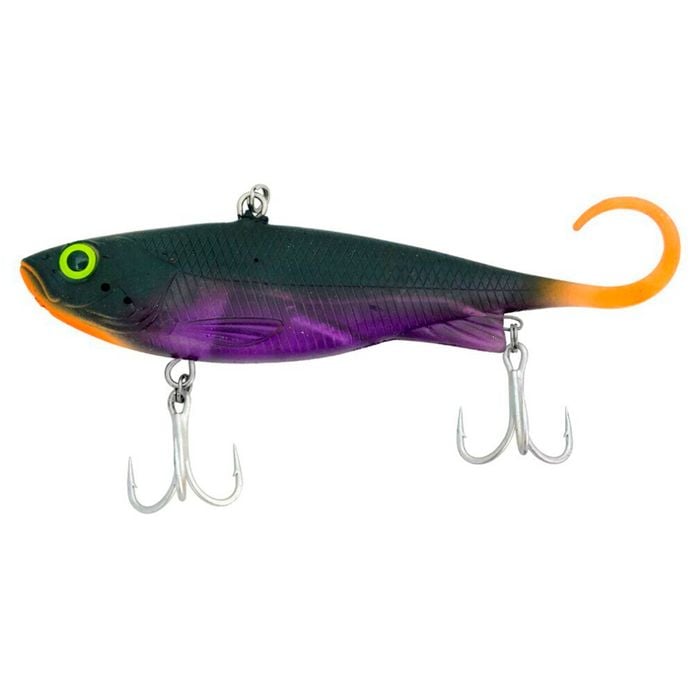 160mm Heavy Zerek Fish Trap Soft Vibe Crankbait Fishing Lure - Blackjack
