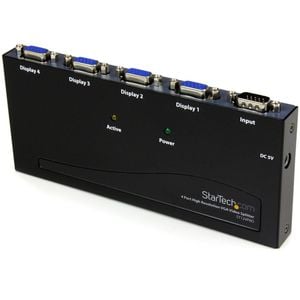 Startech.com Signal Splitter - Steel - Black - Taa Compliant - 2048 X 1536 - 350 Mhz Maximum Video Bandwidth