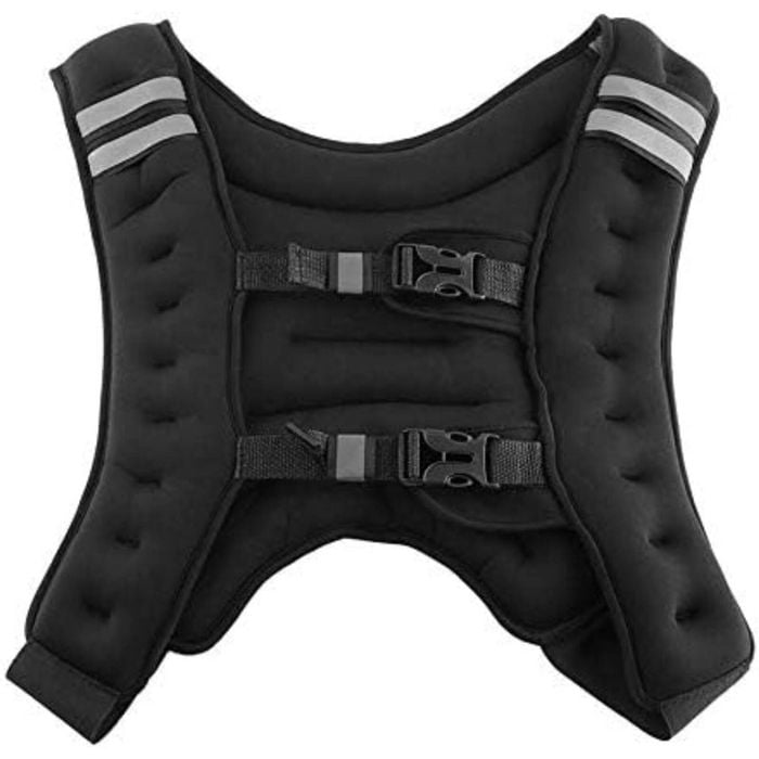 NNETM 10kg Weighted Fitness Vest - Adjustable Bodyweight Trainer(Black)