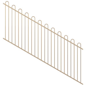 ProtectorAl 1201-2400W x 1200H Primrose Loop Top Pool Fence Panel Raked 16-30º