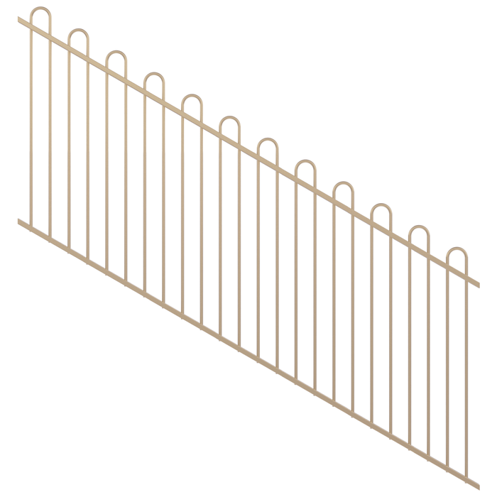 ProtectorAl 1201-2400W x 1200H Primrose Loop Top Pool Fence Panel Raked 16-30º