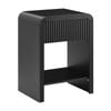 Faye Bedside Unit Side Table 1 Drawer Black