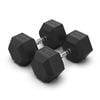 2 Pack of 32.5kg Dumbell - Total 85kg Hex Rubber Coat Iron Dumbells