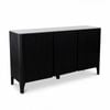 Valen 150cm Flute Buffet Table Ceramic Stone Top Black