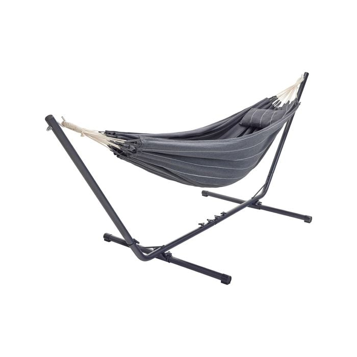 Two Trees Grey And White Pinstripe Double Hammock Kit