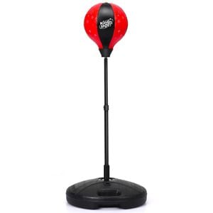 Costway Freestanding Punching Bag Height Adjustable Boxing Stand Red