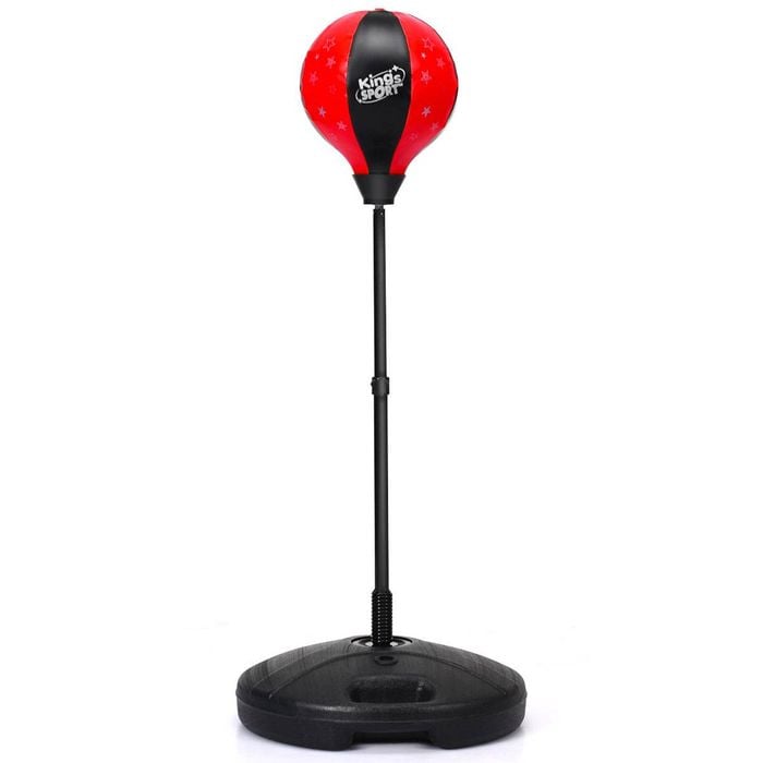 Costway Freestanding Punching Bag Height Adjustable Boxing Stand Red