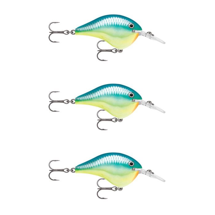 3x Rapala Dives to 8ft 5cm Crankbait Fishing Lures - Caribbean Shad
