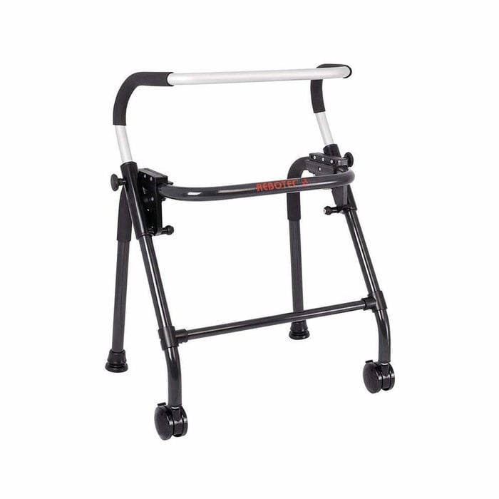 Rollator - Adjustable, Foldable Walking Frame With Non-slip Grips, Aluminium Finish - Regular