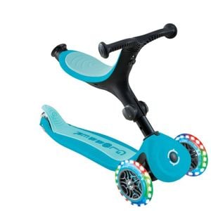 Globber Go Up Active Lights 360 - Aqua/soft Cyan