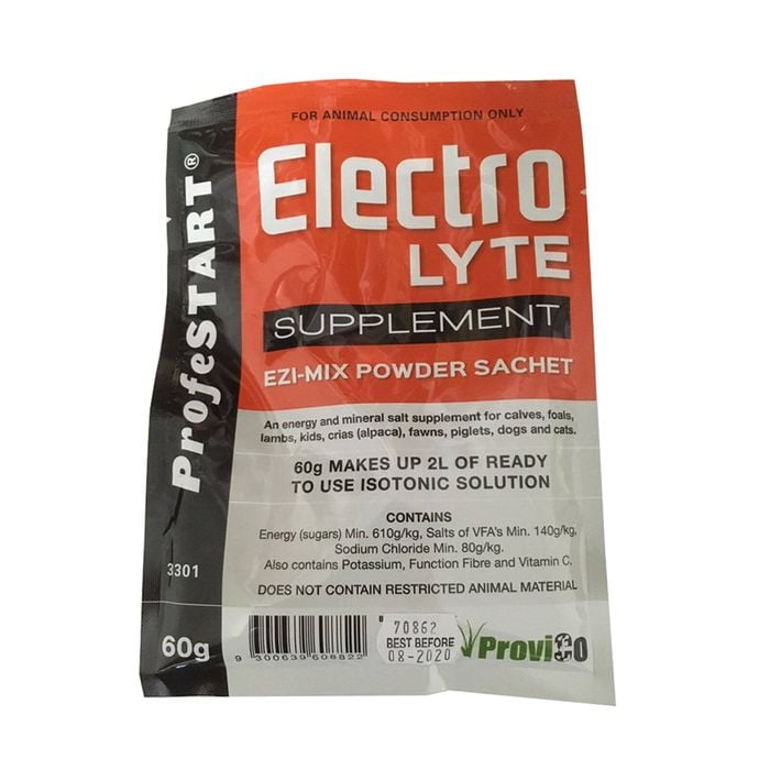 Profestart Electrolyte Calves Supplement Ezi Mix Powder Sachet 20 X 60g