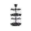 CARLA HOME Rotating Spice Rack Organizer with 16 Glass Jars for Kitchen Seasoning and Herb Storage