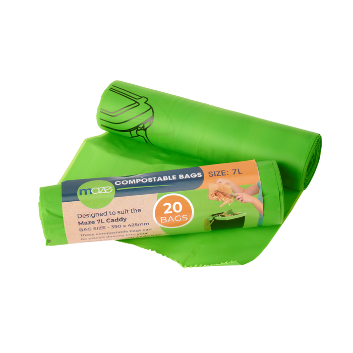 Maze 7L Compostable Bin Liners - 20 Pack