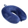 Catzon Travel Pillow Memory Foam Lightweight Portable Headrest-Navy Blue