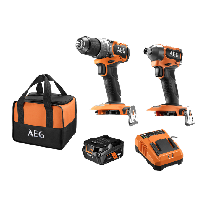 AEG 18V 2-Piece Brushless Sub Compact 4.0Ah Kit