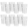 12PK Lemon & Lime 450ml Plastic Drinking Water Cup - Clear