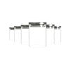 Argon Tableware Glass Storage Jars with Metal Lids - Silicone Seal - 750ml - Pack of 6