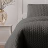 Ardor Boudoir Maya Queen Bed Quilted Quilt Cover Set Charcoal