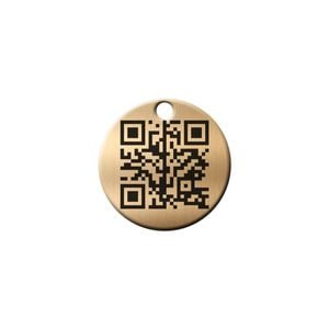 FOMO Pet Tags Dog ID Tag Brass Small