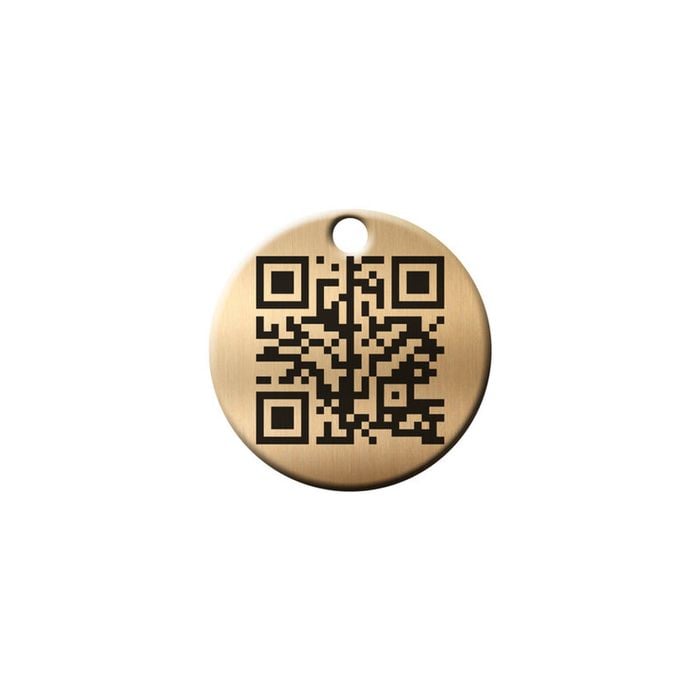 FOMO Pet Tags Dog ID Tag Brass Small