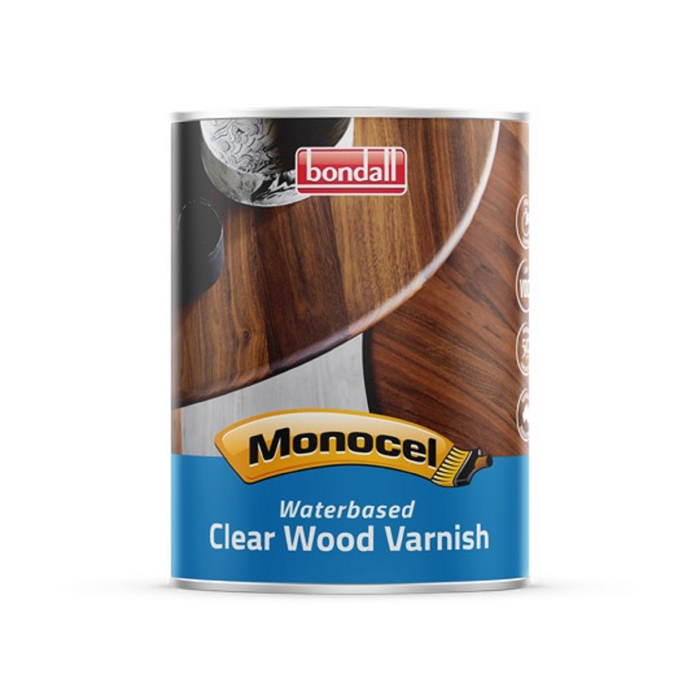 Bondall 1L Monocel Satin Waterbased Clear Varnish