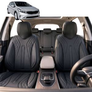 Australian Goose Front Seat Covers for Kia Cerato 2013 - 2018 (YD) - PU Leather, Black (2pc)