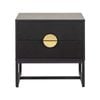 Homestar Odin Bedside Nightstand Side Table W/ 2-drawers Blackhandle