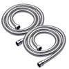 FIX-A-SHOWER 1.5m Chrome Plated Stainless Steel Shower Hose - Twin Pack