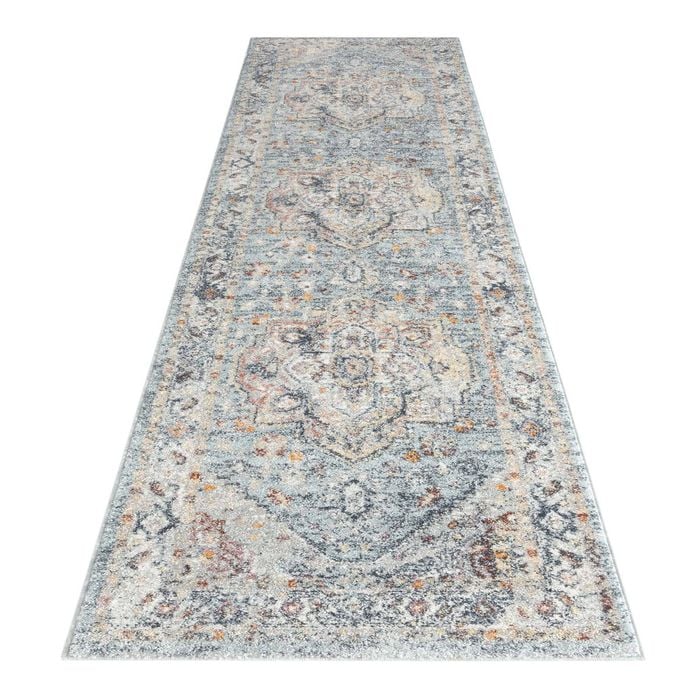 Ornate Persian Vintage Runner - Ornate Ocean Blue 80 X 150 Cm