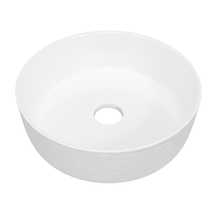New England Joinery 360mm White Gloss Allure Raked Basin - White Gloss