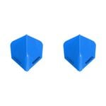 2x 3pc Robson Plus Dart Flights Standard Set - Clear White