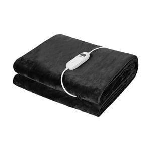 Bedra Bedding Electric Throw Rug Washable Heated Blanket Flannel Fleece Winter Warm Grey