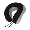 Tosca Memory Foam Neck Cush Travel Support Pillow U-Shaped Black/Grey