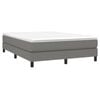 vidaXL Bed Frame Mattress Base Bedstead Dark Grey 137x187 cm Double Size Fabric
