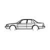 Ignite Laser Toyota Cressida MX83 Silhouette Metal Wall Art Rustic Metal 23.6inch/60cm