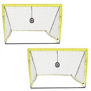 ADVWIN Portable Soccer Goal 1.8M Wide, Light Up Soccer Net for Backyard Kids, Junior, Adults, with Carry Bag, 2 Pack